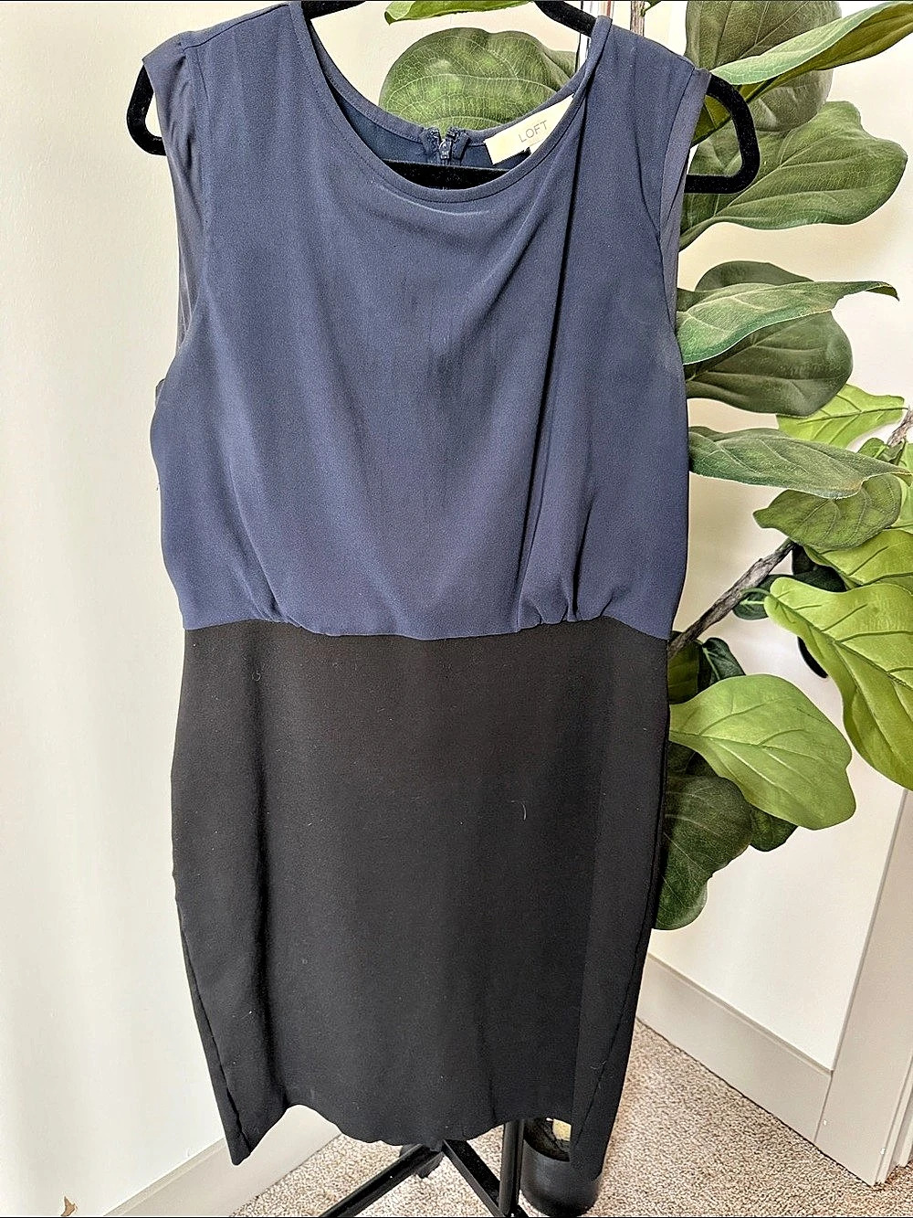 LOFT Color Block Mini Dress Size 12 Like New